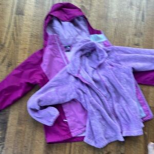 North face ski shell and liner 10/12 girls M